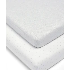 Cot Bed Fitted Sheet 2-Pack- Stars & Stripes
