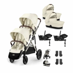 Gazelle Twin Travel System With 2x Cloud T Car Seat & Bases