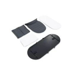 Peach 2nd Carrycot Fabric - Dark Grey Phantom