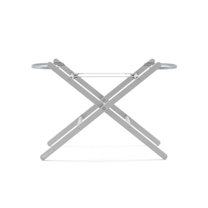 SnuzBaskit Light Grey Moses Basket & Dove Stand - Image 2