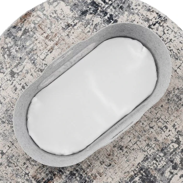 SnuzBaskit Light Grey Moses Basket & Dove Stand - Image 4