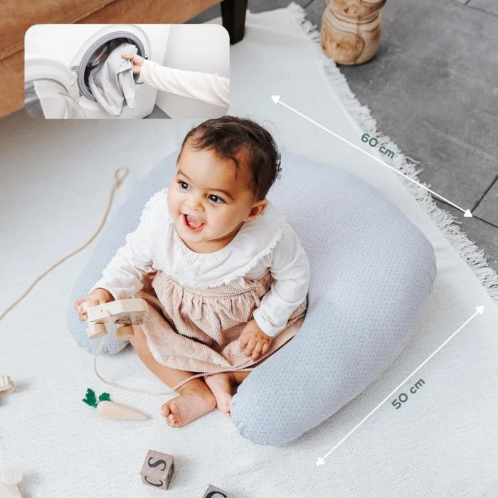 B.Love Compact Nursing Pillow - Mineral Grey - Image 5