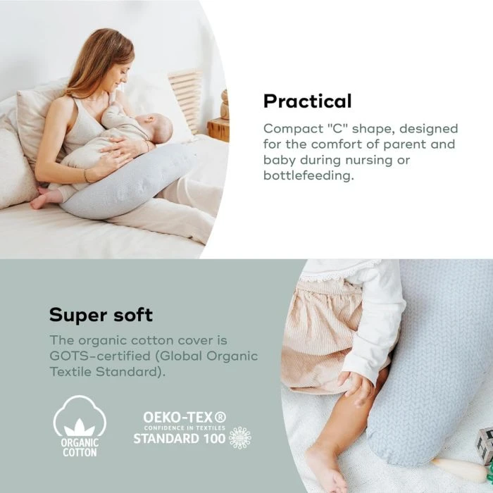 B.Love Compact Nursing Pillow - Mineral Grey - Image 4