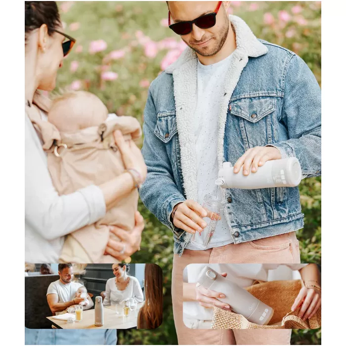 MOOV & FEED Rechargeable Bottle Warmer - Mineral Beige - Image 4