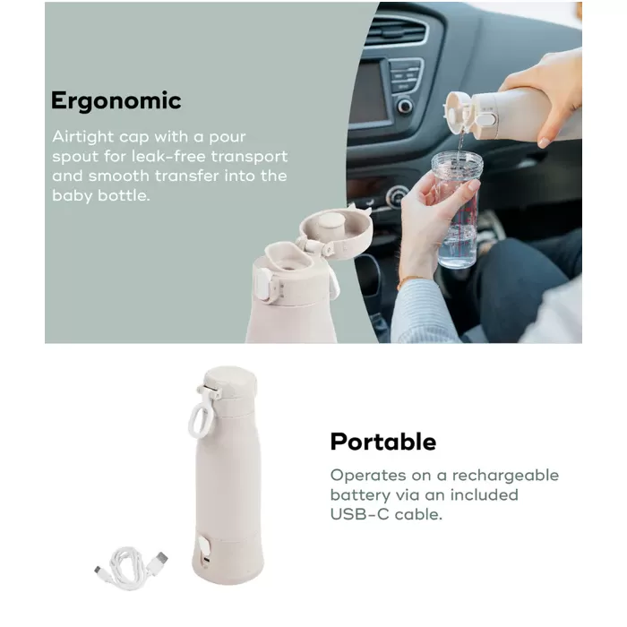 MOOV & FEED Rechargeable Bottle Warmer - Mineral Beige - Image 5