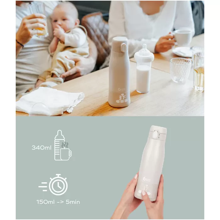 MOOV & FEED Rechargeable Bottle Warmer - Mineral Beige - Image 2