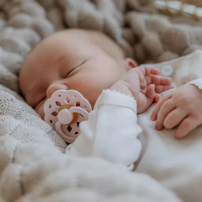 BIBS Boheme Latex Pacifiers - Woodchuck/Blush - 2 Pack - Image 4