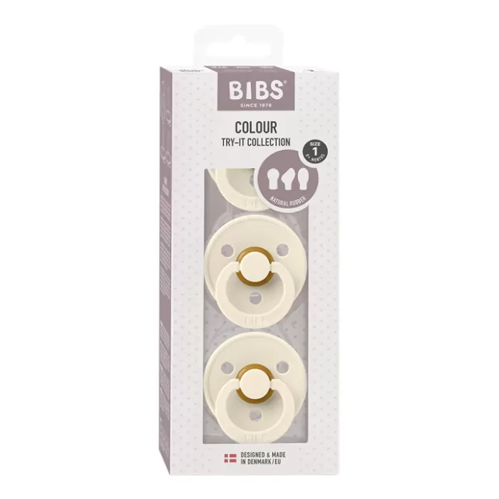 BIBS Baby Try-It Collection Pacifiers 3 Pack - Ivory - Image 3