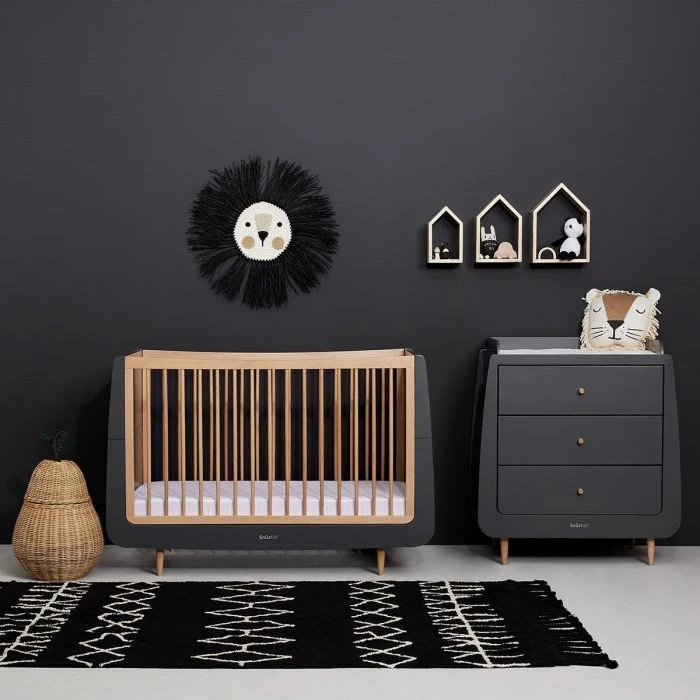 SnuzKot Skandi Cot Bed Slate - Natural - Image 2