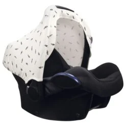 Dooky Car Seat Hoody - Black Feathers