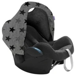 Dooky Car Seat Hoody - Grey Stars
