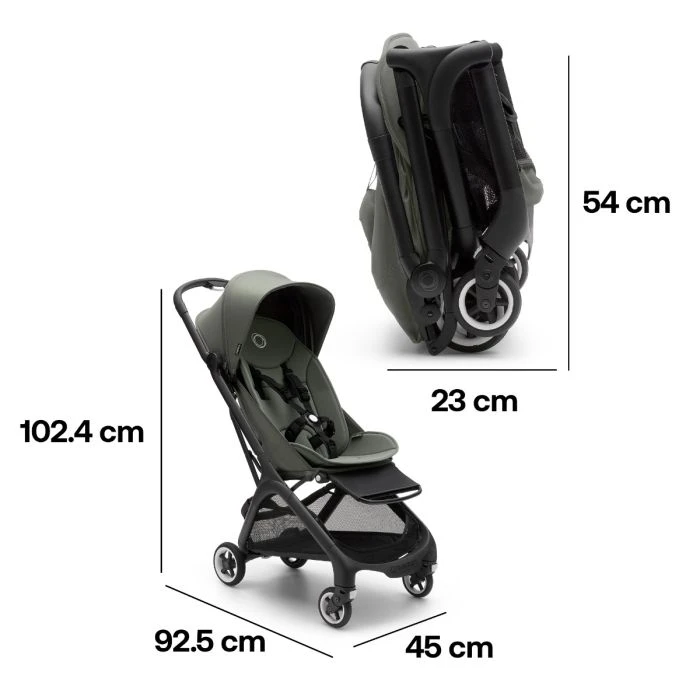 Butterfly Stroller - Black/Forest Green - Image 9