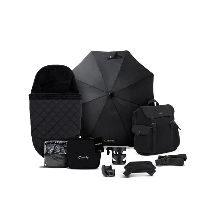 Peach 7 Designer Collection Pushchair Bundle - Cerium Black - Image 2
