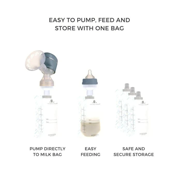 Milk Storage Bags - 10 Pack + Adapter - Image 3