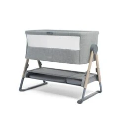 Mamas & Papas Lua Bedside Crib - Grey