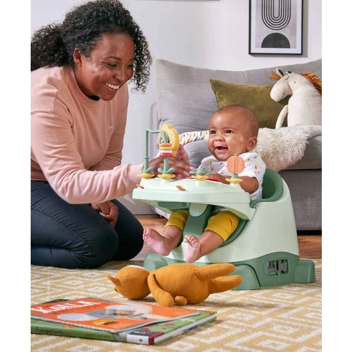 Mamas & Papas Bug 3-in-1 Floor & Booster Seat With Activity Tray - Eucalyptus - Image 7