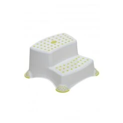 Double Step Stool - White/Lime