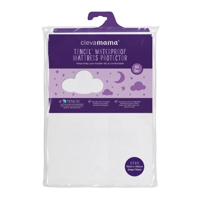 Clevamama Tencel Waterproof Mattress Protector - Crib - Image 2