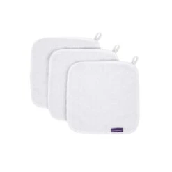 Clevamama Bamboo Baby Washcloth 3pk - White
